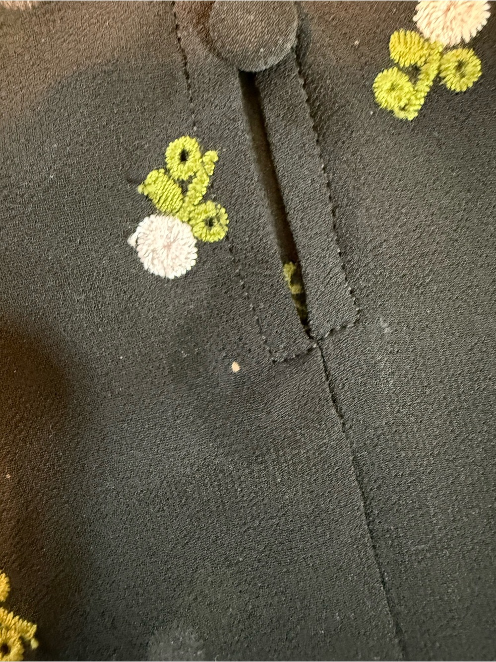 Cabi Sheer Embroidered Floral Blouse Size Small Black Long Sleeve Boho Top - Picture 12 of 14